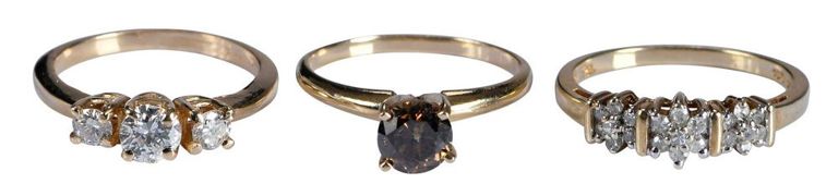 Gold Diamond Rings and Diamond Band