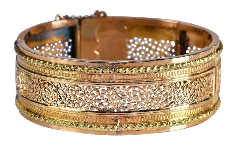 Gold Hinged Bracelet