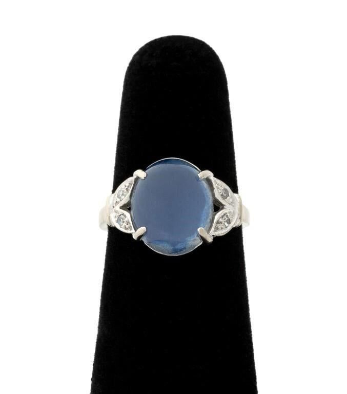 14k Gold Quartz and Diamond Ring