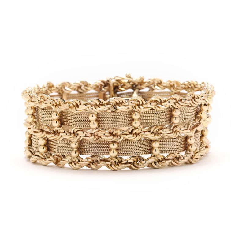 14k Gold Rope Bracelet