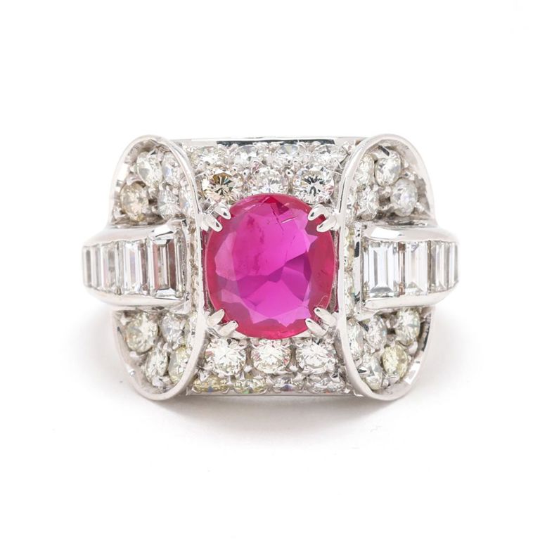 18k Gold Ruby and Diamond Ring