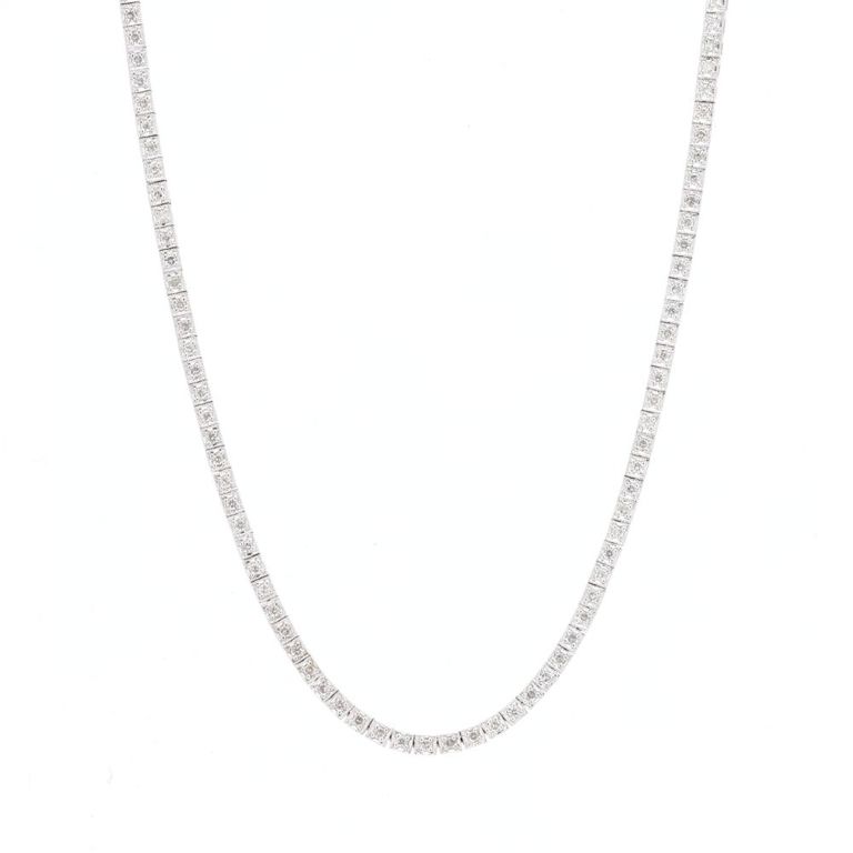 14k Gold Diamond Line Necklace