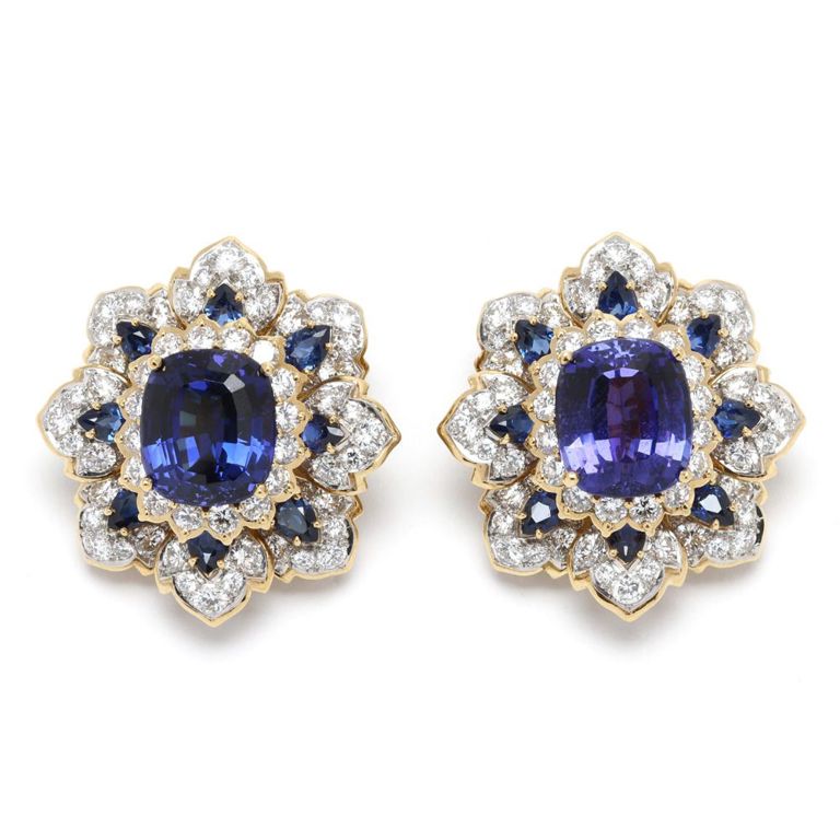 Tanzanite and Diamond Earrings