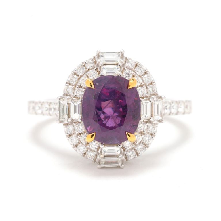 18k Gold Sapphire and Diamond Ring