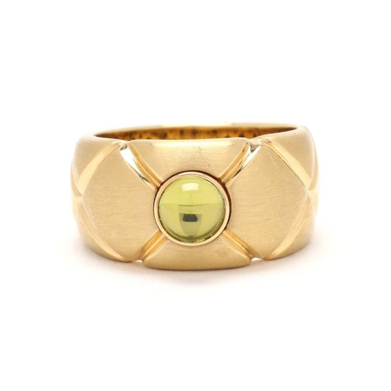 18k Gold Peridot Ring