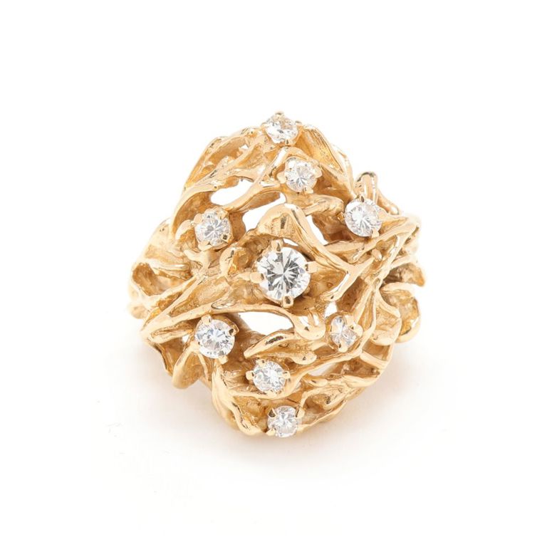 14k Gold Diamond Ring