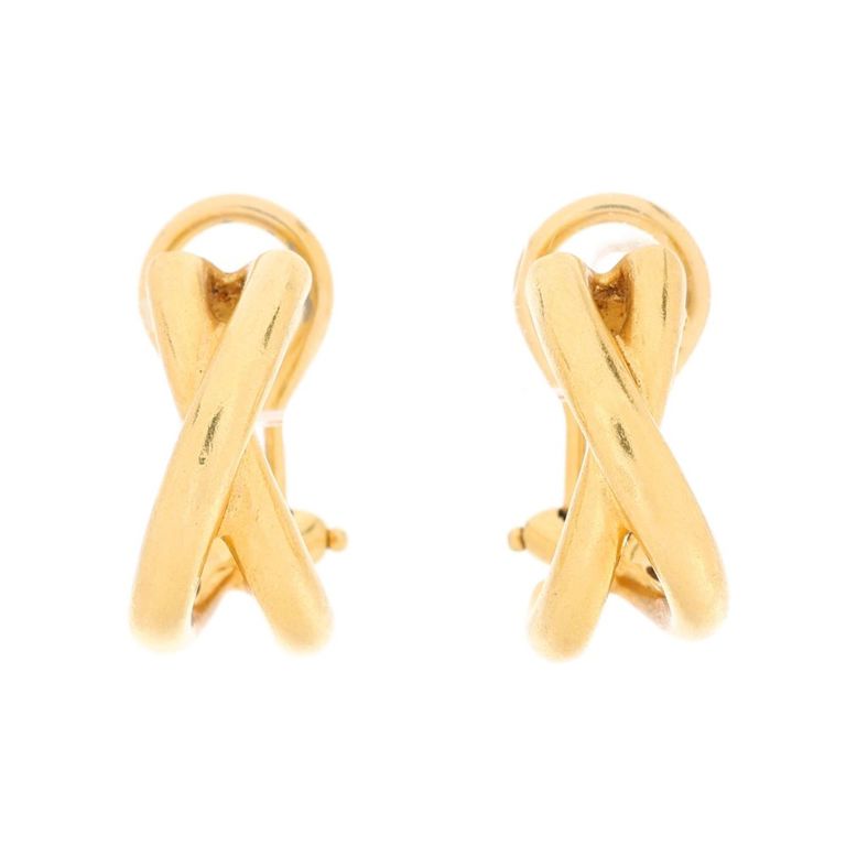 18k Gold X Earrings