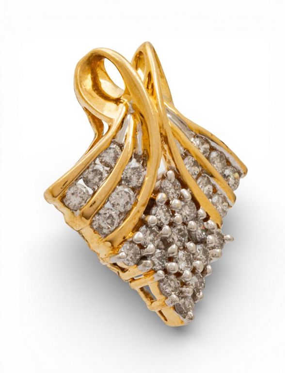 14k Gold Diamond Pendant