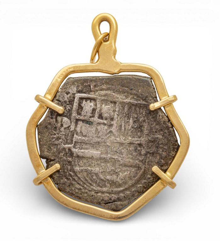 18k Gold Silver Coin Pendant