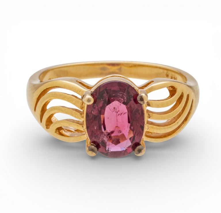 14k Yellow Gold Spinel Ring