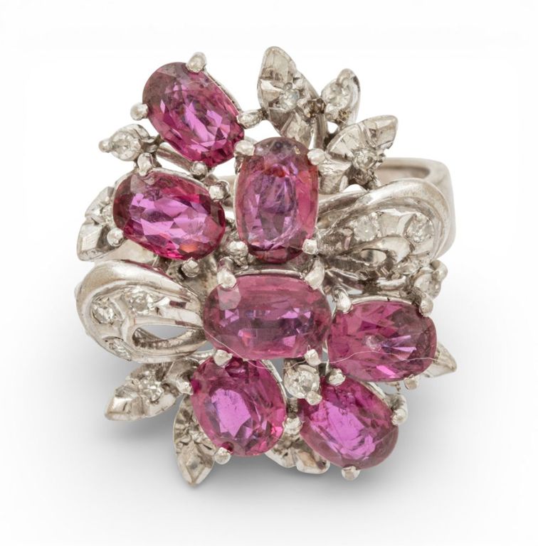 18k Gold Ruby and Diamond Ring