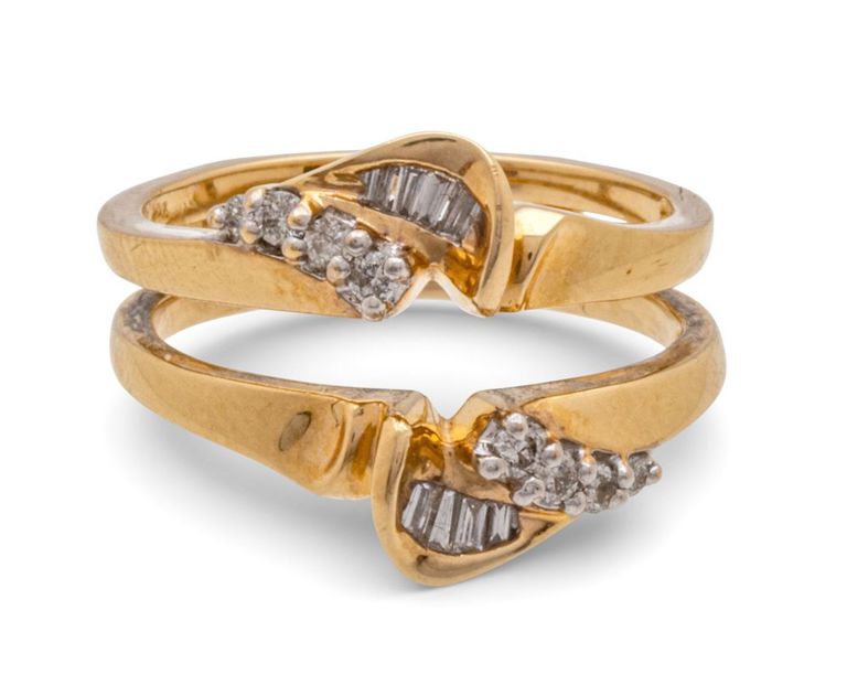 14k Gold Diamond Ring Jacket