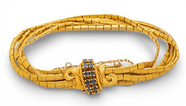 18k Gold Sapphire Bracelet