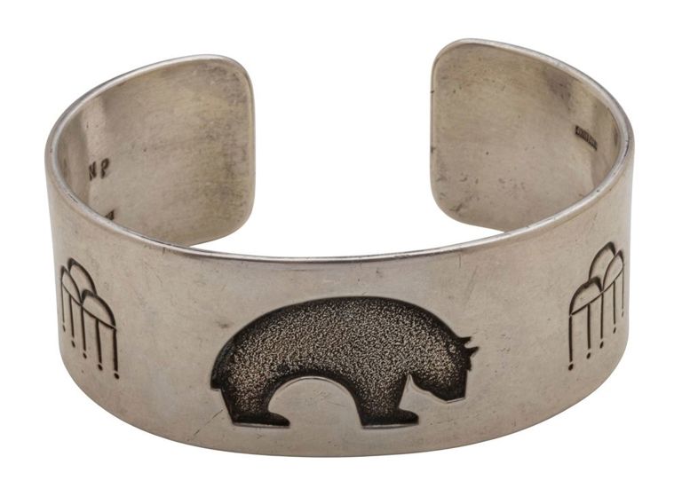 Sterling Silver Bear Cuff Bracelet