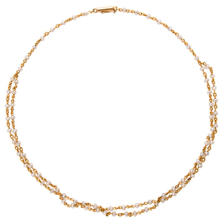 14k Gold Pearl Necklace