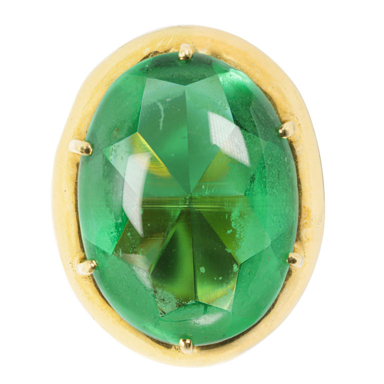 18k Gold Glass Ring