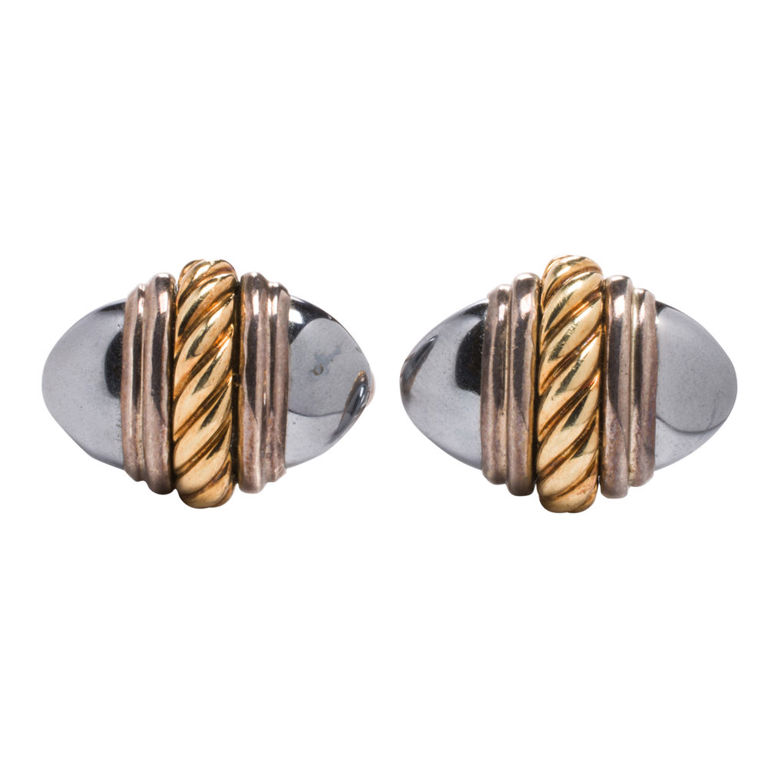 14k Gold and Sterling Silver Cufflinks