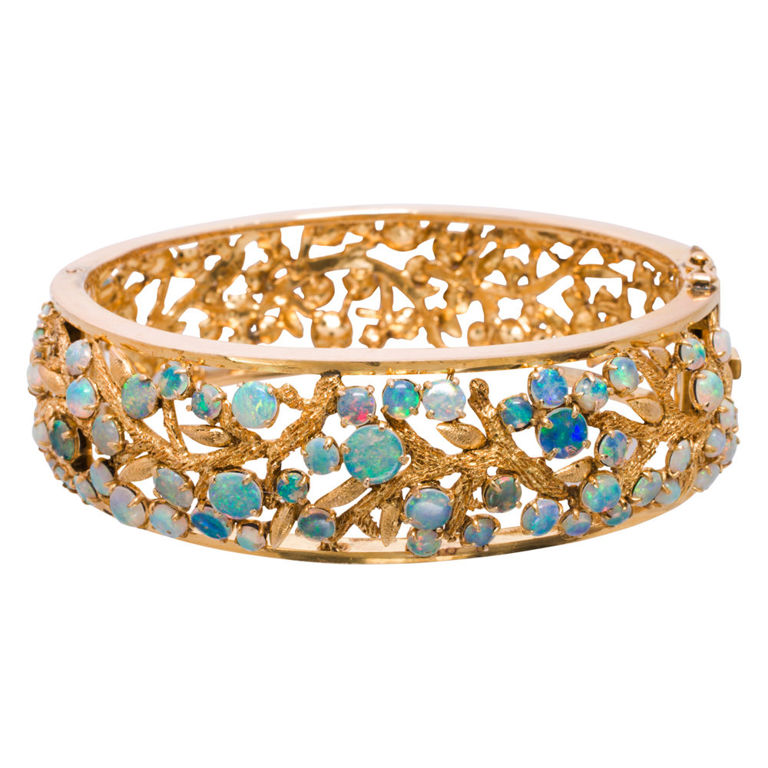 14k Gold Opal Bracelet