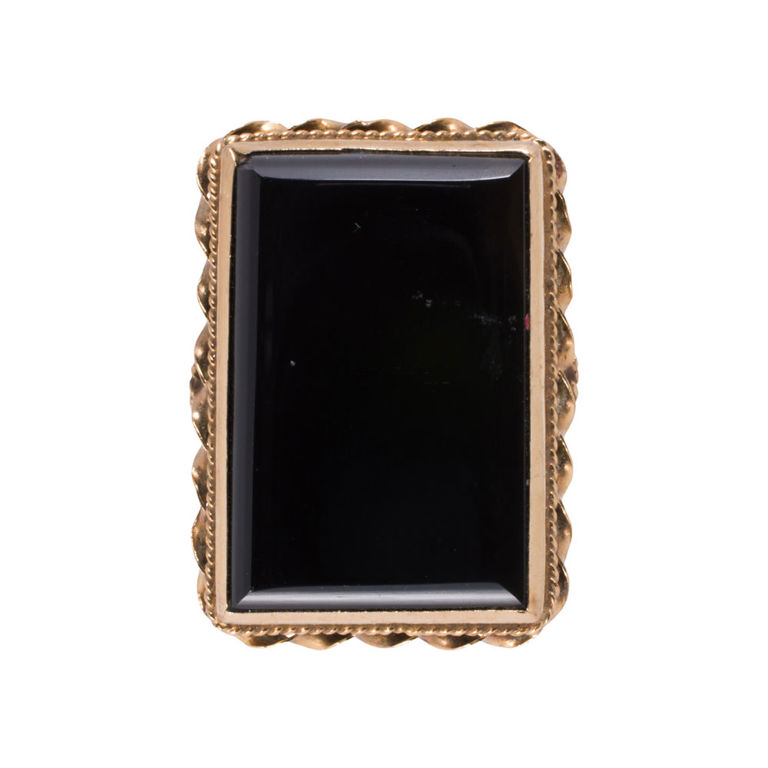 14k Gold Onyx Ring