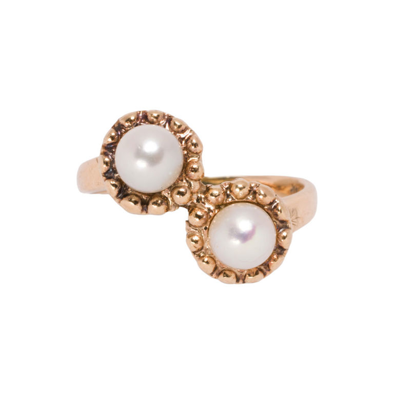 14k Gold Pearl Ring