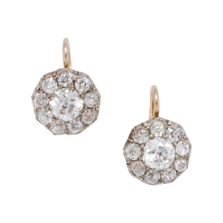 14k Gold Diamond Earrings
