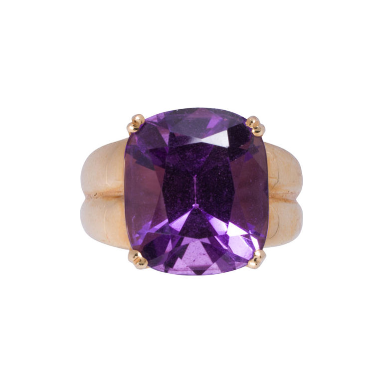 14k Gold Amethyst Ring