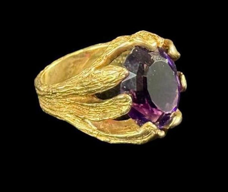 14k Gold Amethyst Ring
