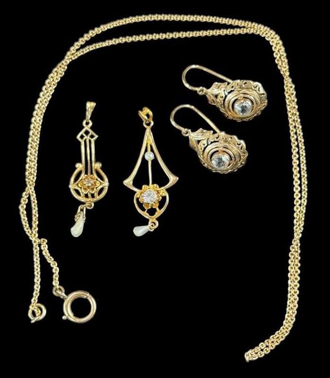 10k Gold Diamond Jewelry Set
