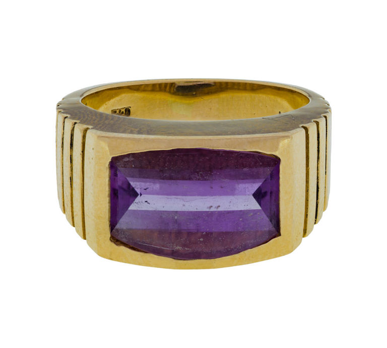 14k Gold Amethyst Ring