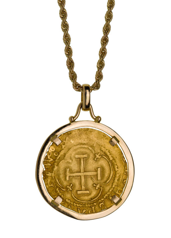 18k Gold Coin Pendant Necklace