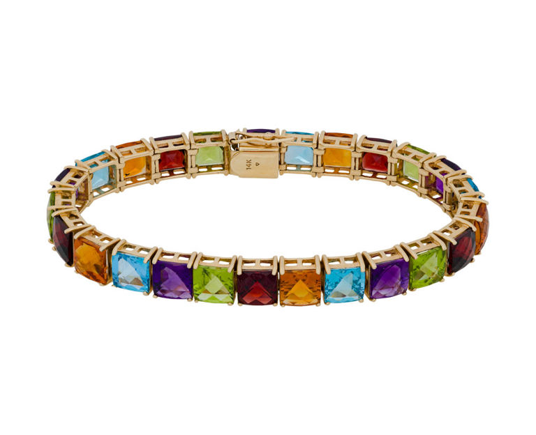 14k Gold Gemstone Bracelet