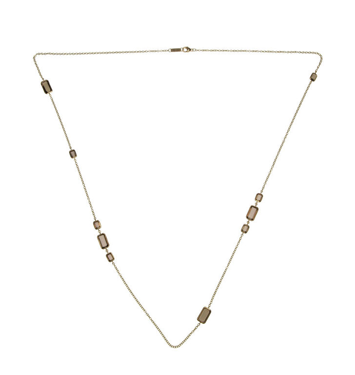 18k Yellow Gold Quartz Necklace