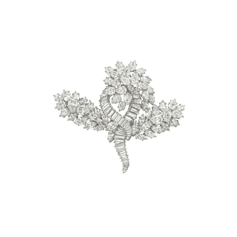 Platinum and 18k White Gold Diamond Brooch/Pendant