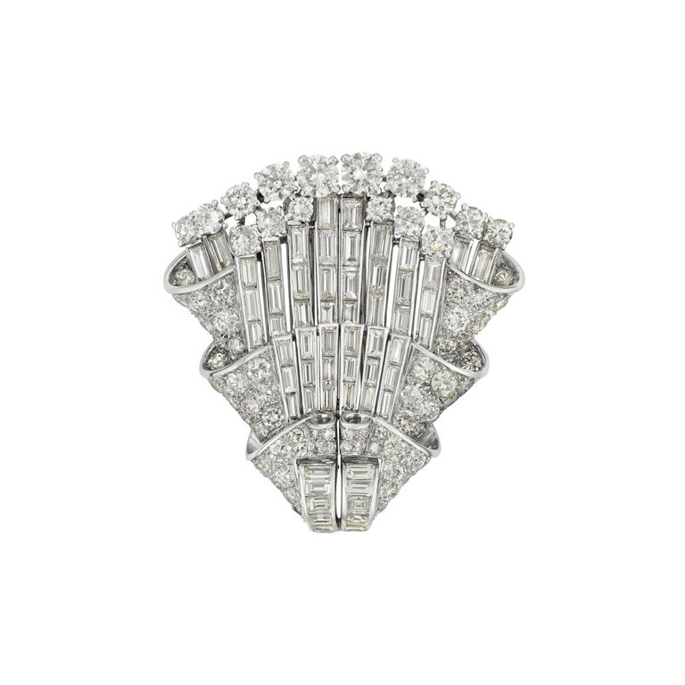 Platinum Diamond Brooch