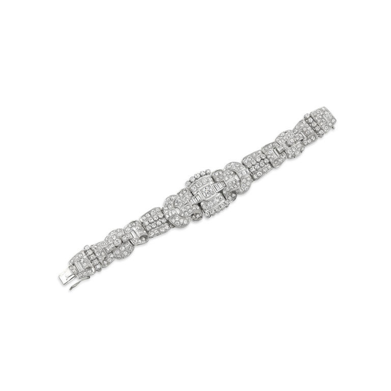 Platinum and 18k White Gold Diamond Bracelet