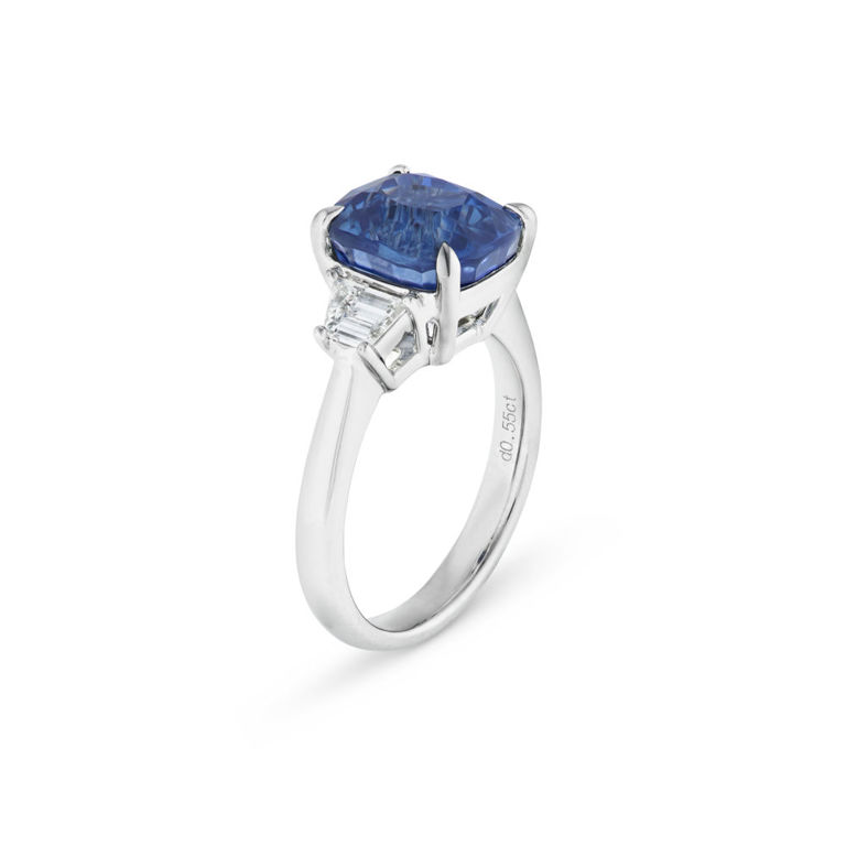 18k White Gold Sapphire and Diamond Ring