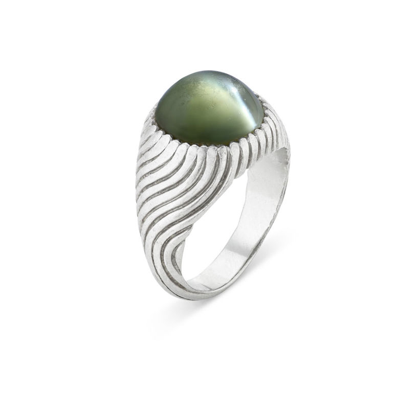 Platinum Cat's Eye Chrysoberyl Ring