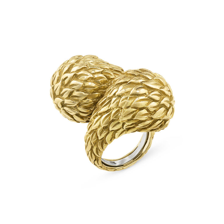 18k Yellow Gold Bypass Ring