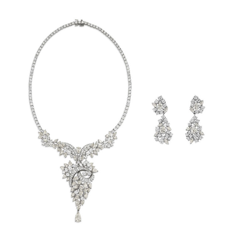 Platinum Diamond Jewelry Set