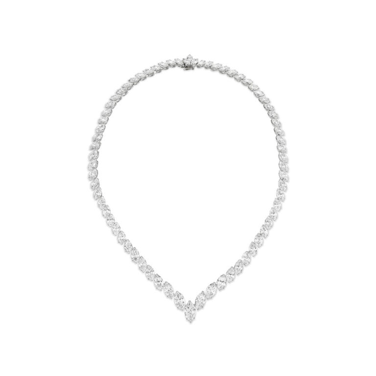 Platinum Diamond Rivière Necklace