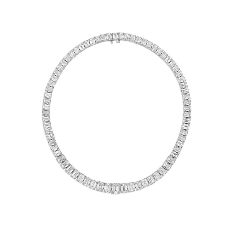 Platinum Diamond Riviere Necklace
