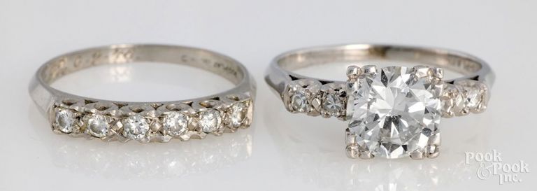 Two Platinum Diamond Rings