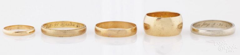Five 14k Gold Rings