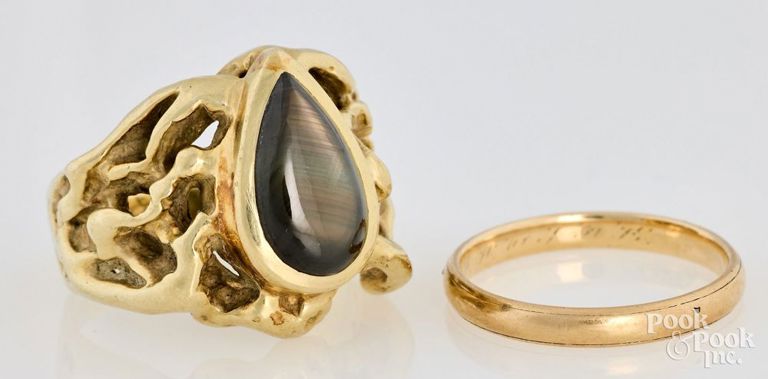 Two 14k Yellow Gold Rings