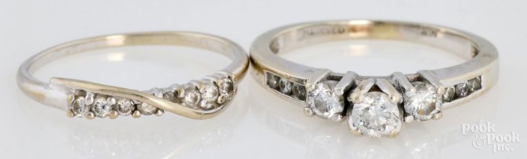 Two White Gold Diamond Rings