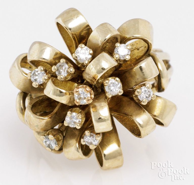 14k Yellow Gold Diamond Ring