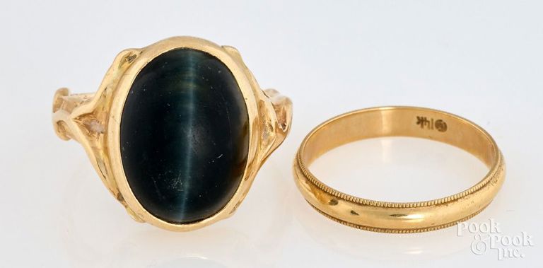 Two 14k Yellow Gold Rings