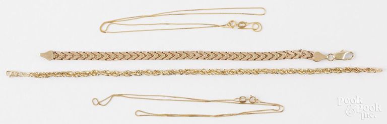 14k Yellow Gold Jewelry Set