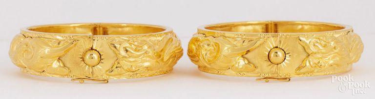 Two 22k Yellow Gold Bracelets