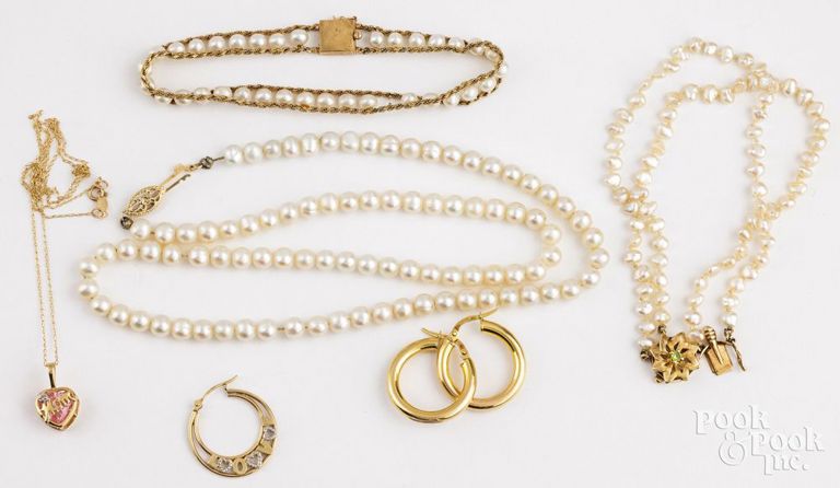 14k and 10k Yellow Gold Jewelry Set